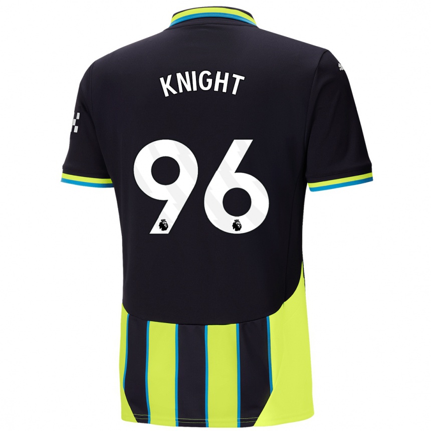 Enfant Football Maillot Ben Knight #96 Bleu Jaune Tenues Extérieur 2024/25 Canada