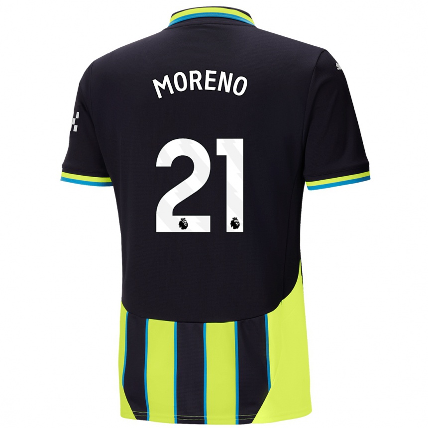 Enfant Football Maillot Marlos Moreno #21 Bleu Jaune Tenues Extérieur 2024/25 Canada