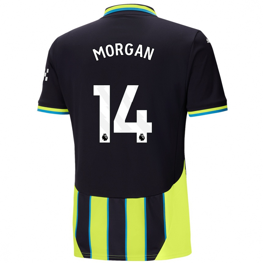 Enfant Football Maillot Esme Morgan #14 Bleu Jaune Tenues Extérieur 2024/25 Canada