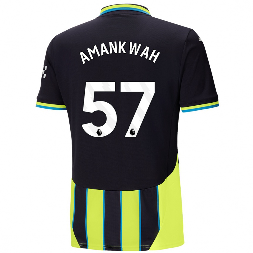 Enfant Football Maillot Yeboah Amankwah #57 Bleu Jaune Tenues Extérieur 2024/25 Canada