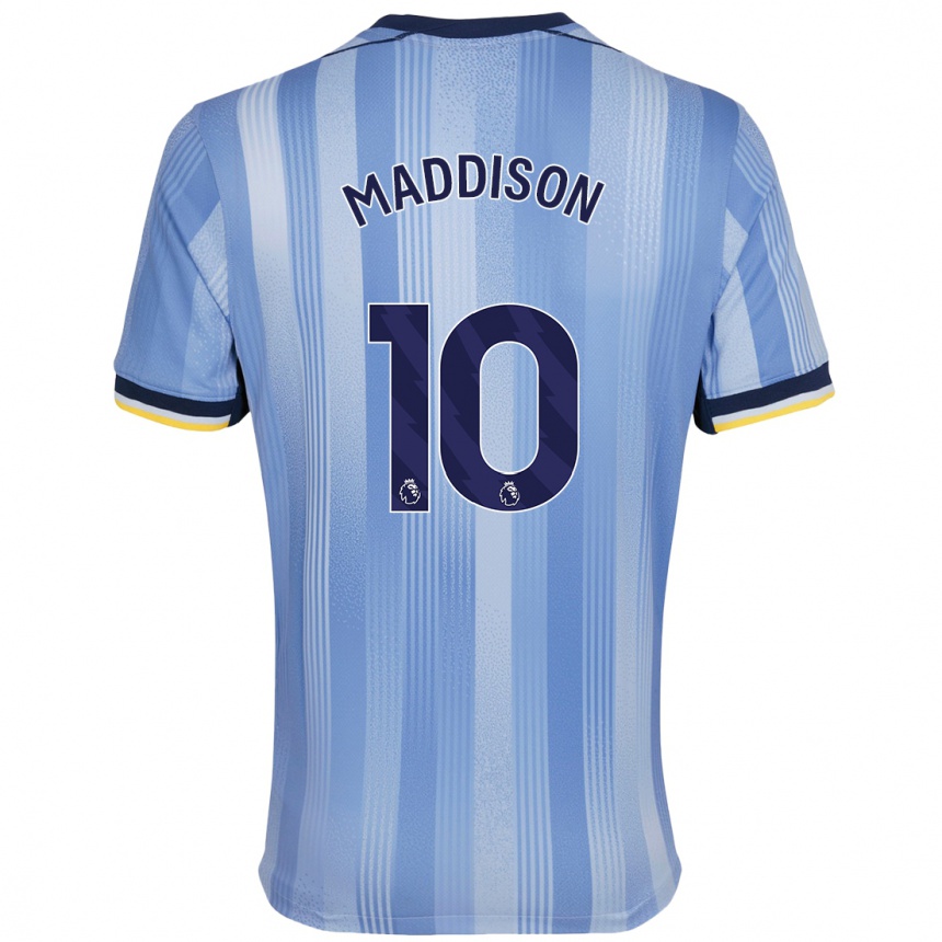 Enfant Football Maillot James Maddison #10 Bleu Clair Tenues Extérieur 2024/25 Canada