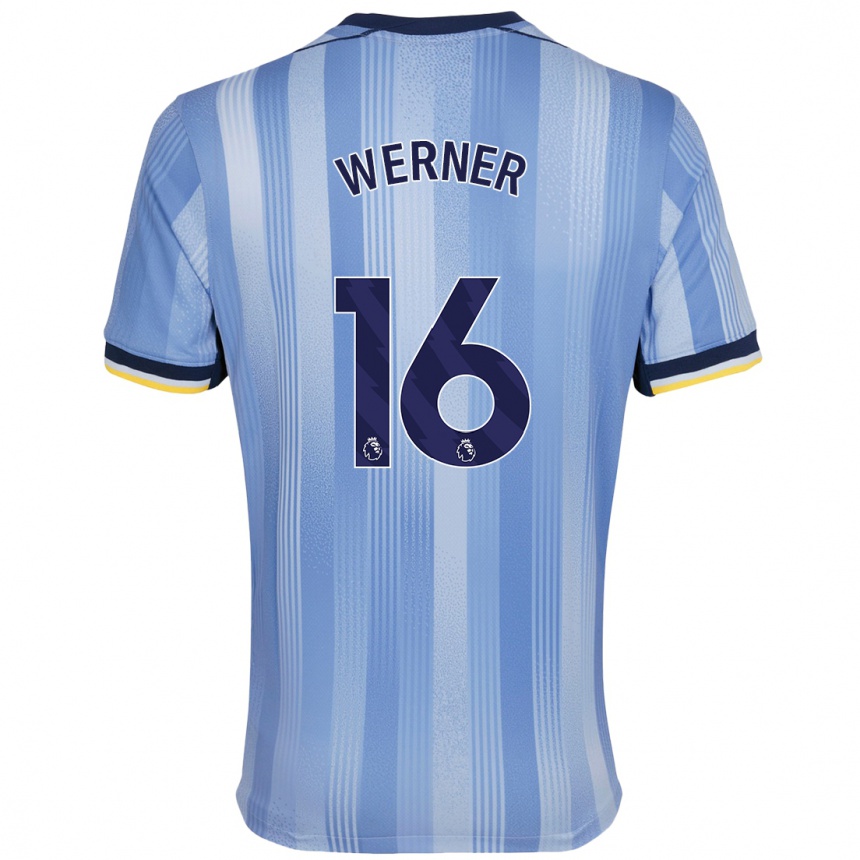 Kids Football Timo Werner #16 Light Blue Away Jersey 2024/25 T-Shirt Canada