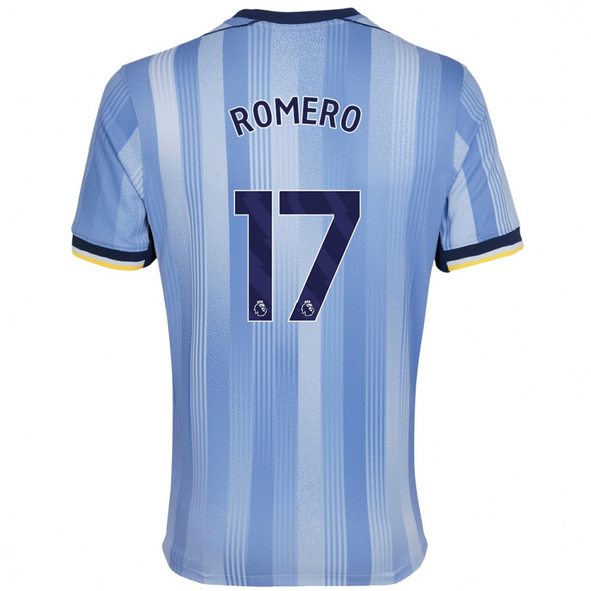 Enfant Football Maillot Cristian Romero #17 Bleu Clair Tenues Extérieur 2024/25 Canada