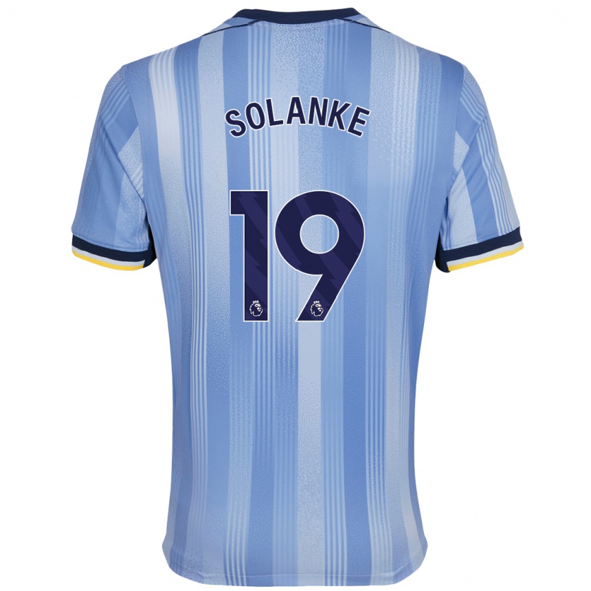 Kids Football Dominic Solanke #19 Light Blue Away Jersey 2024/25 T-Shirt Canada