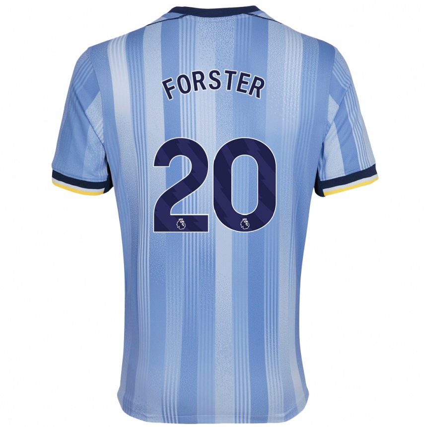 Kids Football Fraser Forster #20 Light Blue Away Jersey 2024/25 T-Shirt Canada