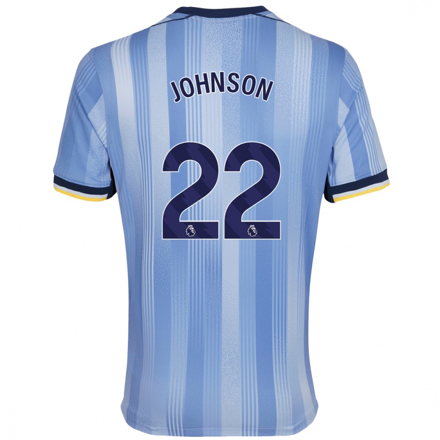 Kids Football Brennan Johnson #22 Light Blue Away Jersey 2024/25 T-Shirt Canada