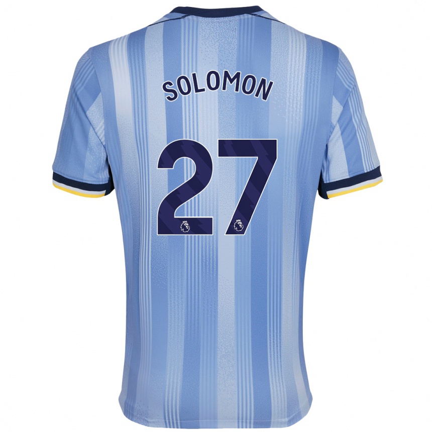 Kids Football Manor Solomon #27 Light Blue Away Jersey 2024/25 T-Shirt Canada