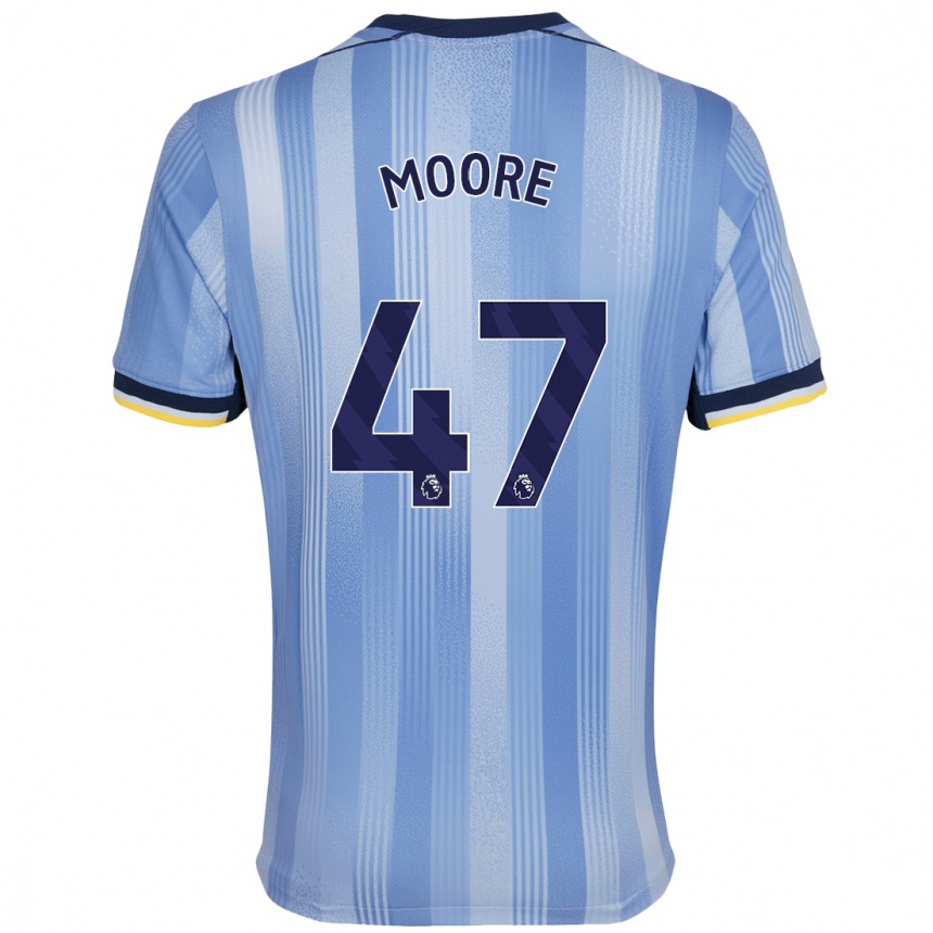 Kids Football Mikey Moore #47 Light Blue Away Jersey 2024/25 T-Shirt Canada