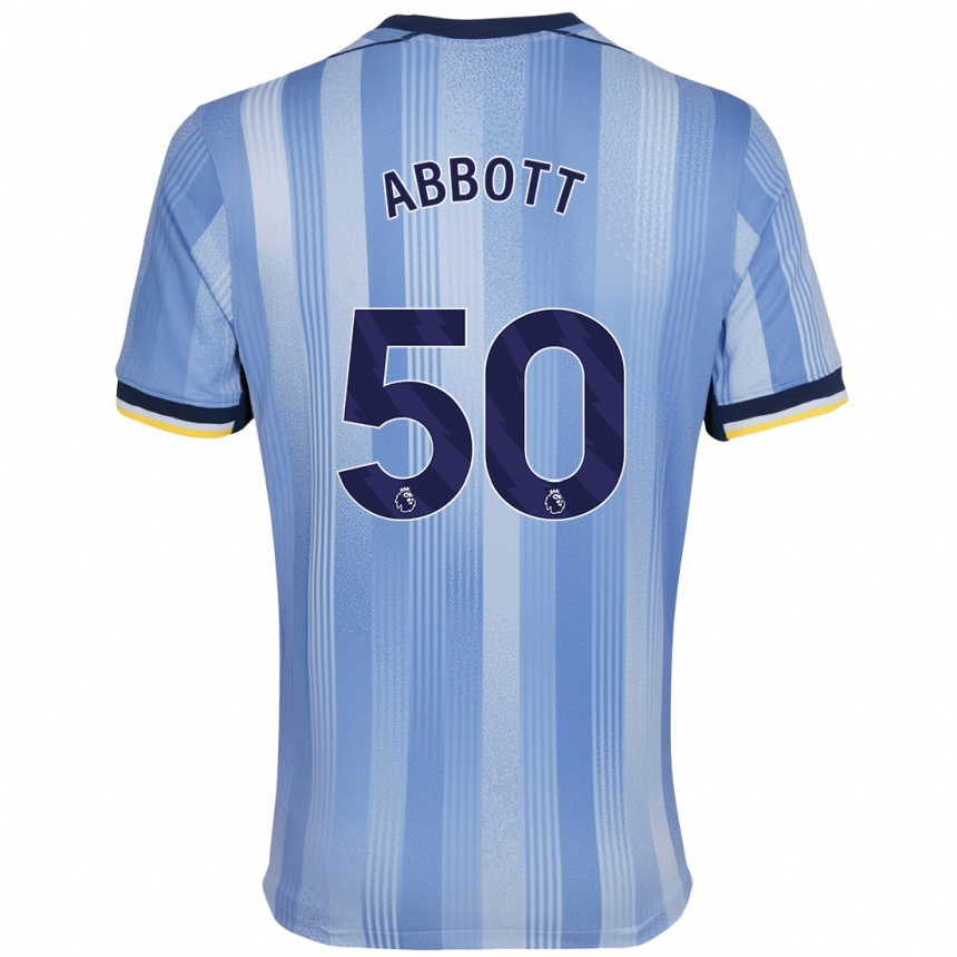 Kids Football George Abbott #50 Light Blue Away Jersey 2024/25 T-Shirt Canada