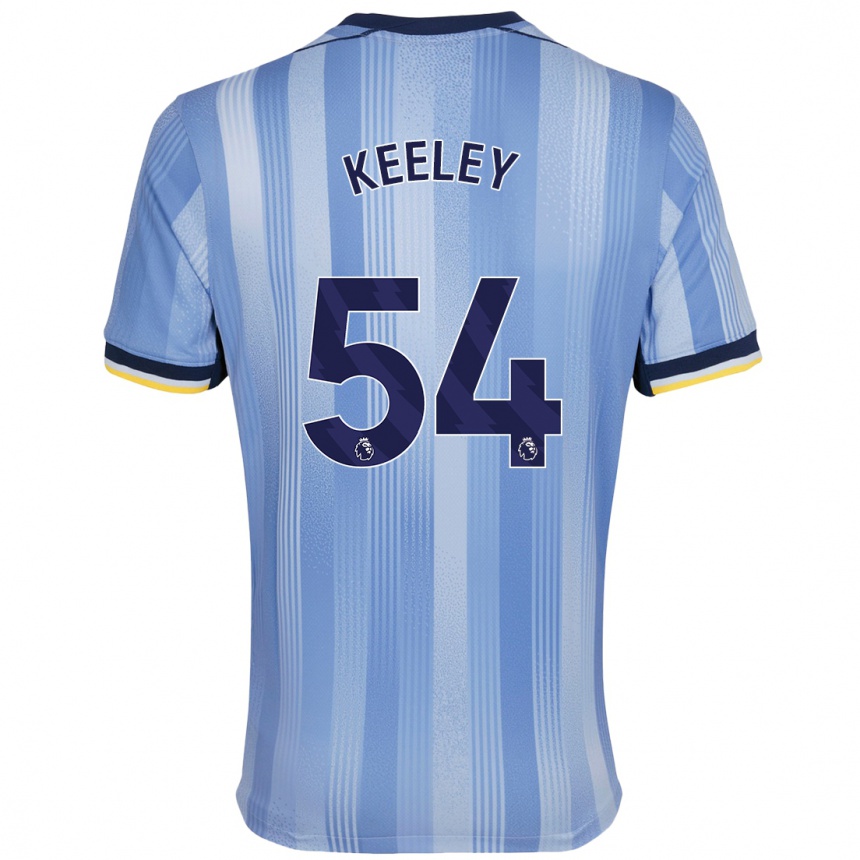 Kids Football Josh Keeley #54 Light Blue Away Jersey 2024/25 T-Shirt Canada