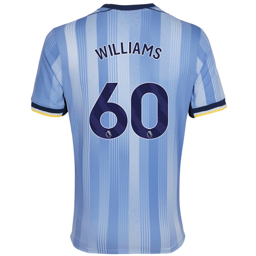 Kids Football Jaden Williams #60 Light Blue Away Jersey 2024/25 T-Shirt Canada