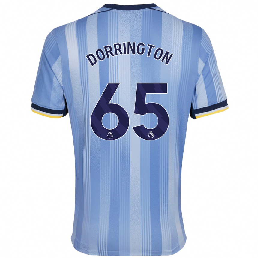 Kids Football Alfie Dorrington #65 Light Blue Away Jersey 2024/25 T-Shirt Canada