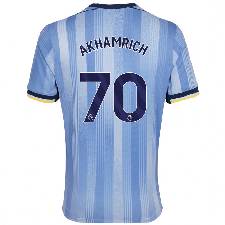 Enfant Football Maillot Yusuf Akhamrich #70 Bleu Clair Tenues Extérieur 2024/25 Canada