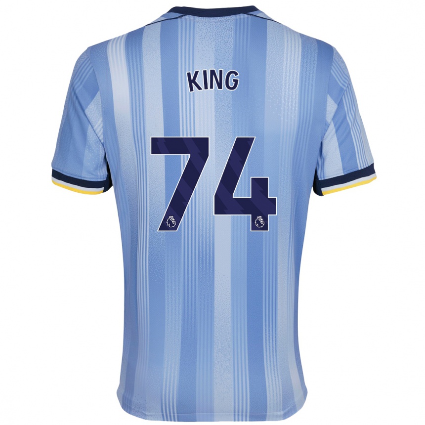 Kids Football Maeson King #74 Light Blue Away Jersey 2024/25 T-Shirt Canada