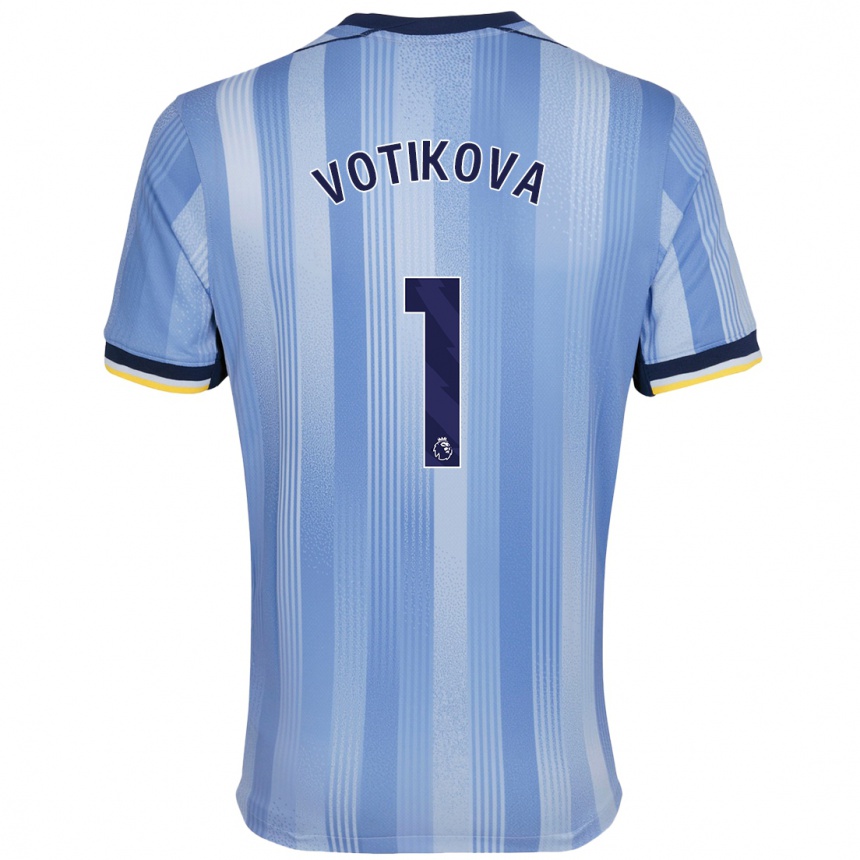 Kids Football Barbora Votíková #1 Light Blue Away Jersey 2024/25 T-Shirt Canada