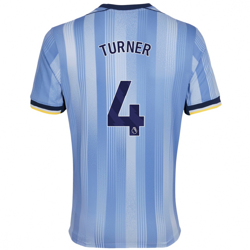 Kids Football Amy Turner #4 Light Blue Away Jersey 2024/25 T-Shirt Canada