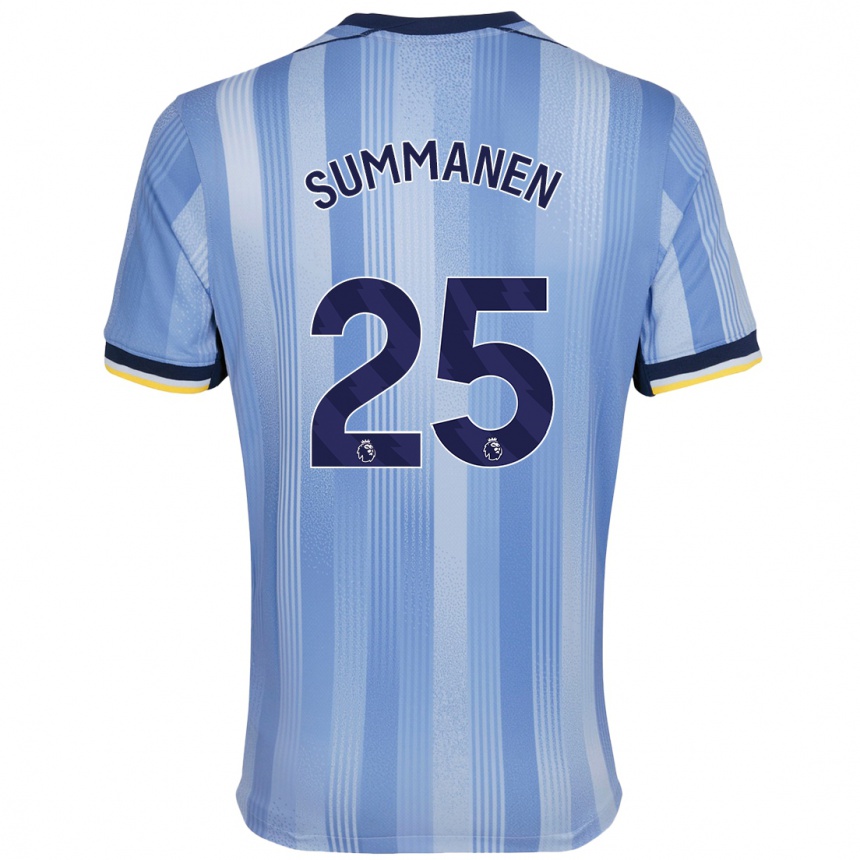 Kids Football Eveliina Summanen #25 Light Blue Away Jersey 2024/25 T-Shirt Canada