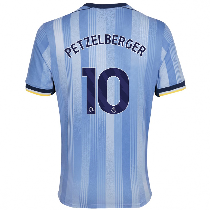 Kids Football Ramona Petzelberger #10 Light Blue Away Jersey 2024/25 T-Shirt Canada