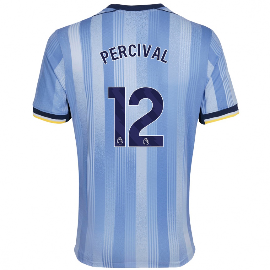 Enfant Football Maillot Ria Percival #12 Bleu Clair Tenues Extérieur 2024/25 Canada