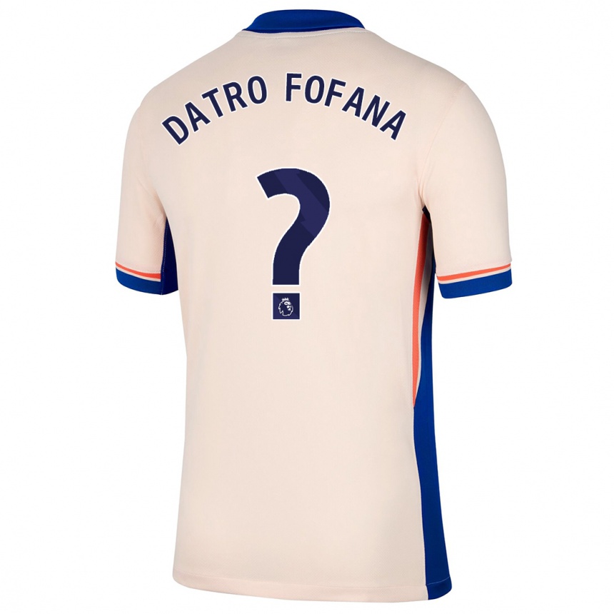 Kids Football David Datro Fofana #0 Light Beige Away Jersey 2024/25 T-Shirt Canada