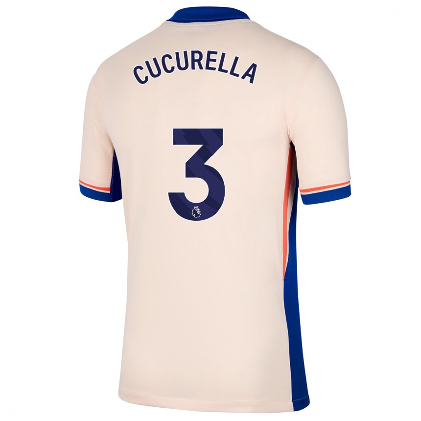 Enfant Football Maillot Marc Cucurella #3 Beige Clair Tenues Extérieur 2024/25 Canada