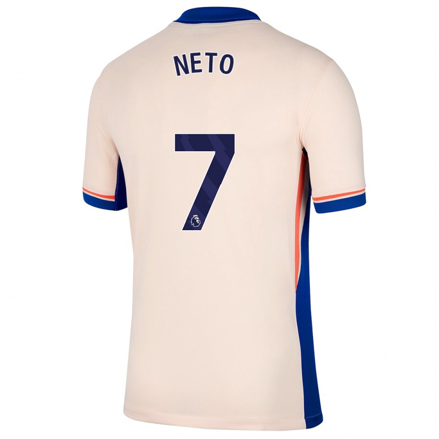 Enfant Football Maillot Pedro Neto #7 Beige Clair Tenues Extérieur 2024/25 Canada