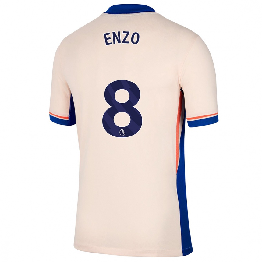 Kids Football Enzo Fernández #8 Light Beige Away Jersey 2024/25 T-Shirt Canada