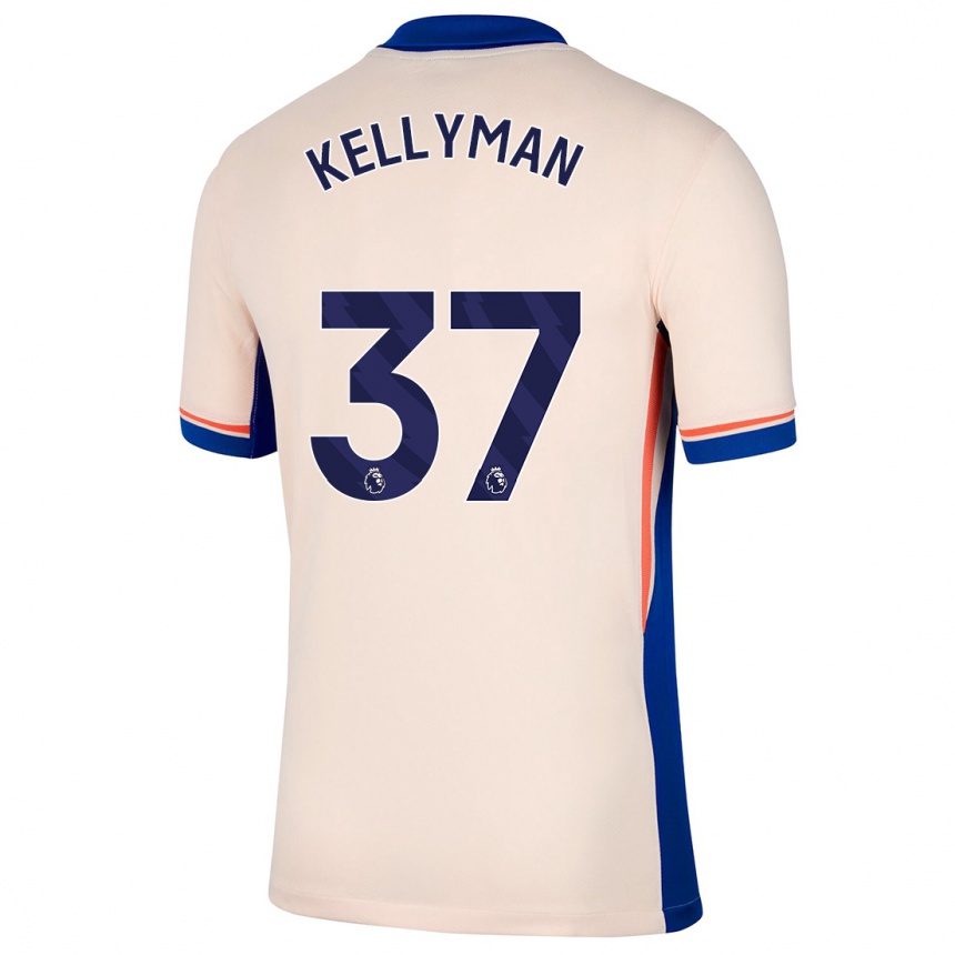 Kids Football Omari Kellyman #37 Light Beige Away Jersey 2024/25 T-Shirt Canada