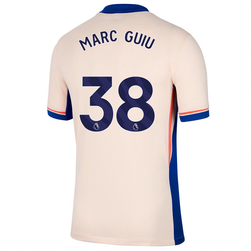 Kids Football Marc Guiu #38 Light Beige Away Jersey 2024/25 T-Shirt Canada