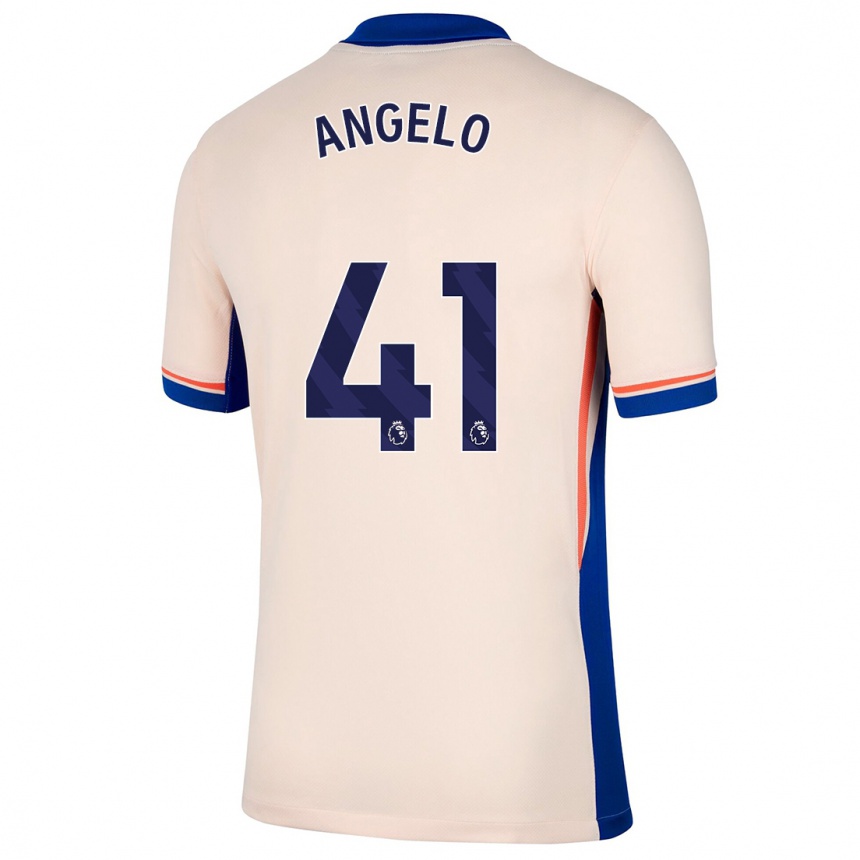 Kids Football Ângelo #41 Light Beige Away Jersey 2024/25 T-Shirt Canada