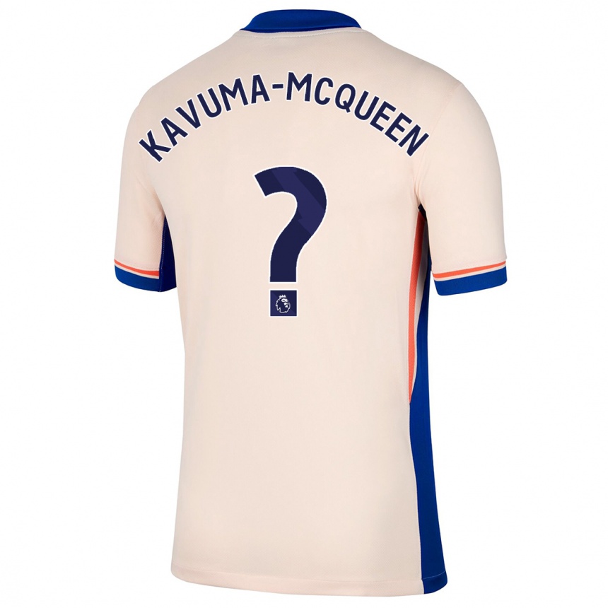 Kids Football Ryan Kavuma-Mcqueen #0 Light Beige Away Jersey 2024/25 T-Shirt Canada