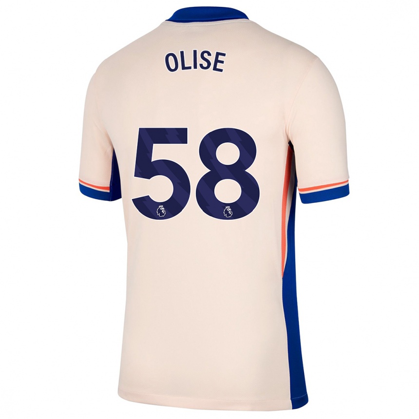 Enfant Football Maillot Richard Olise #58 Beige Clair Tenues Extérieur 2024/25 Canada