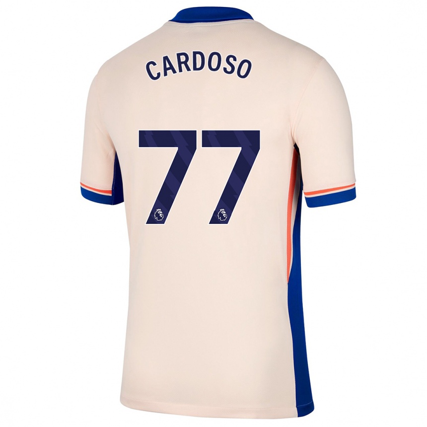 Kids Football Leo Cardoso #77 Light Beige Away Jersey 2024/25 T-Shirt Canada