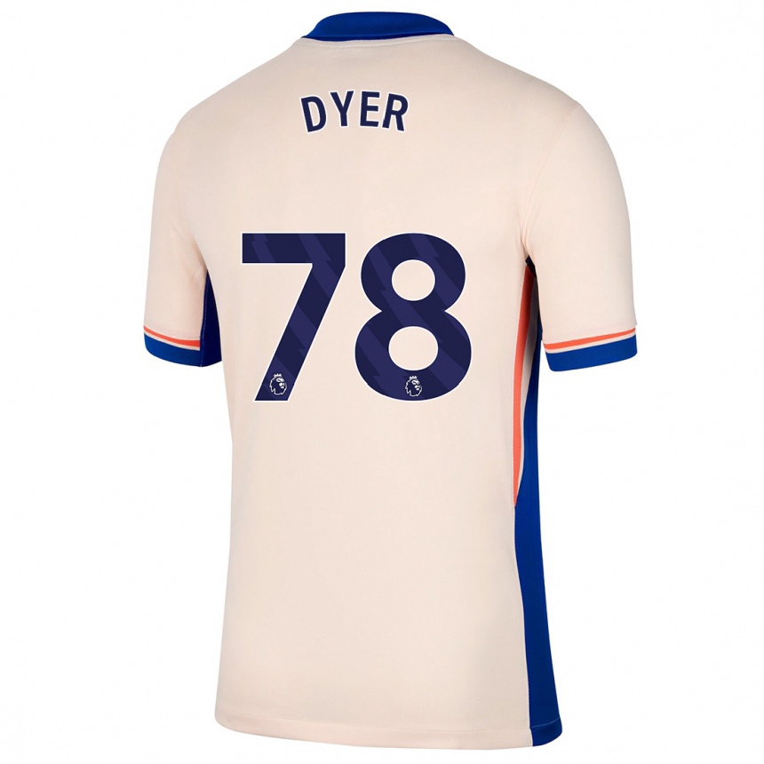 Kids Football Kiano Dyer #78 Light Beige Away Jersey 2024/25 T-Shirt Canada