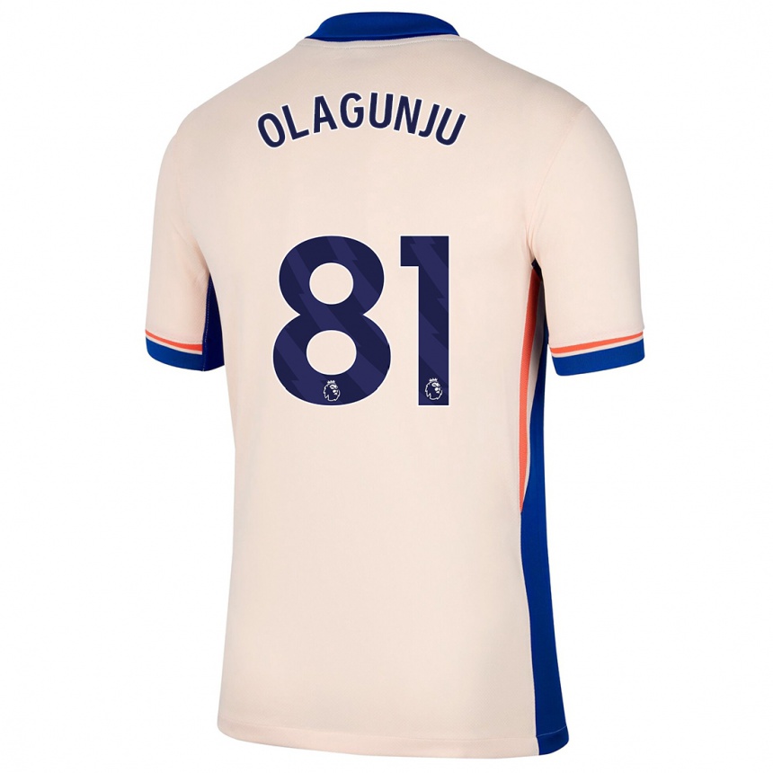 Kids Football Saheed Olagunju #81 Light Beige Away Jersey 2024/25 T-Shirt Canada