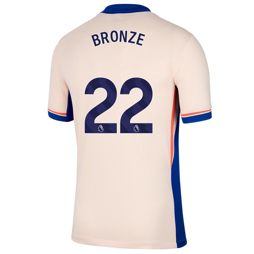 Kids Football Lucy Bronze #22 Light Beige Away Jersey 2024/25 T-Shirt Canada