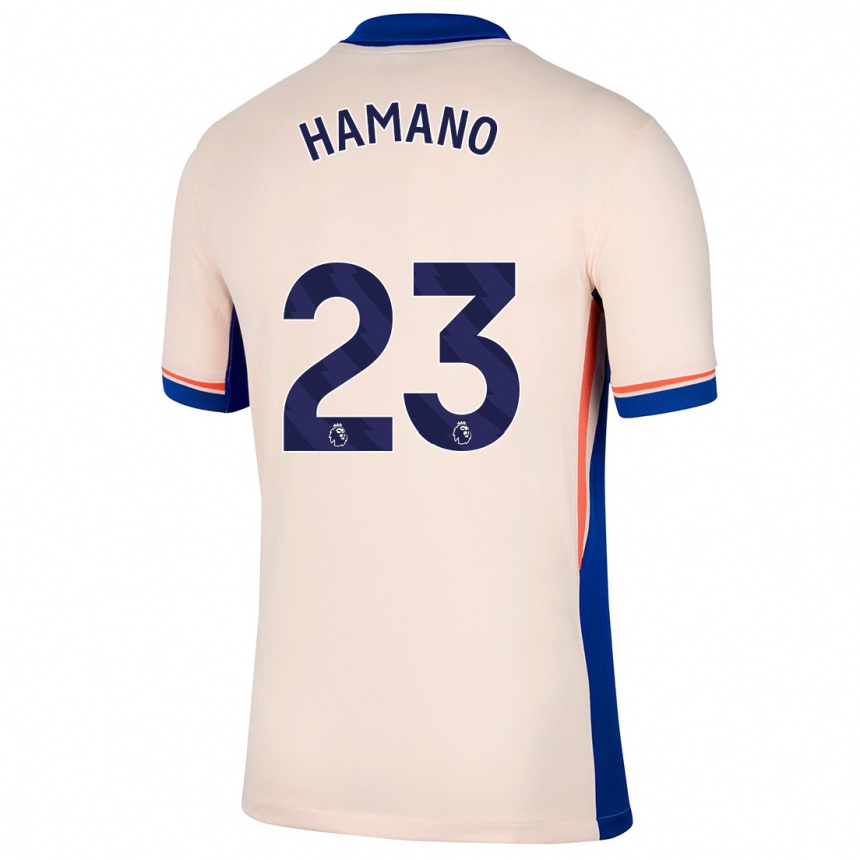 Kids Football Maika Hamano #23 Light Beige Away Jersey 2024/25 T-Shirt Canada