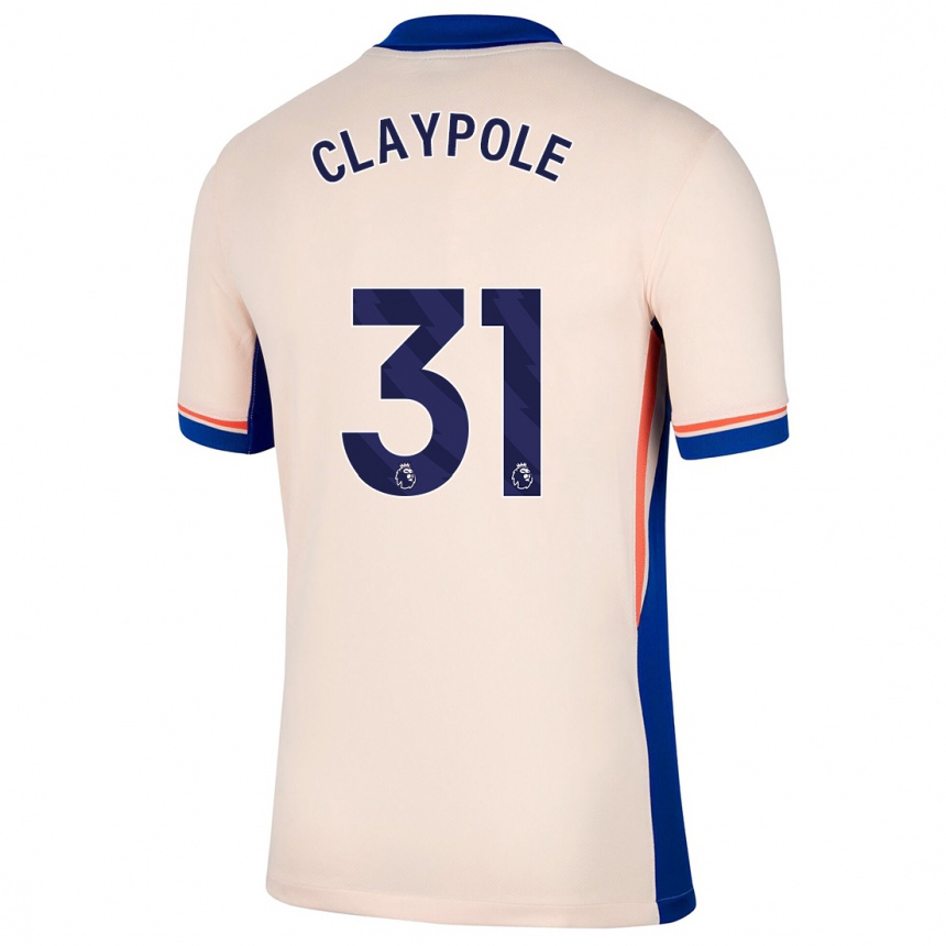 Kids Football Aimee Claypole #31 Light Beige Away Jersey 2024/25 T-Shirt Canada