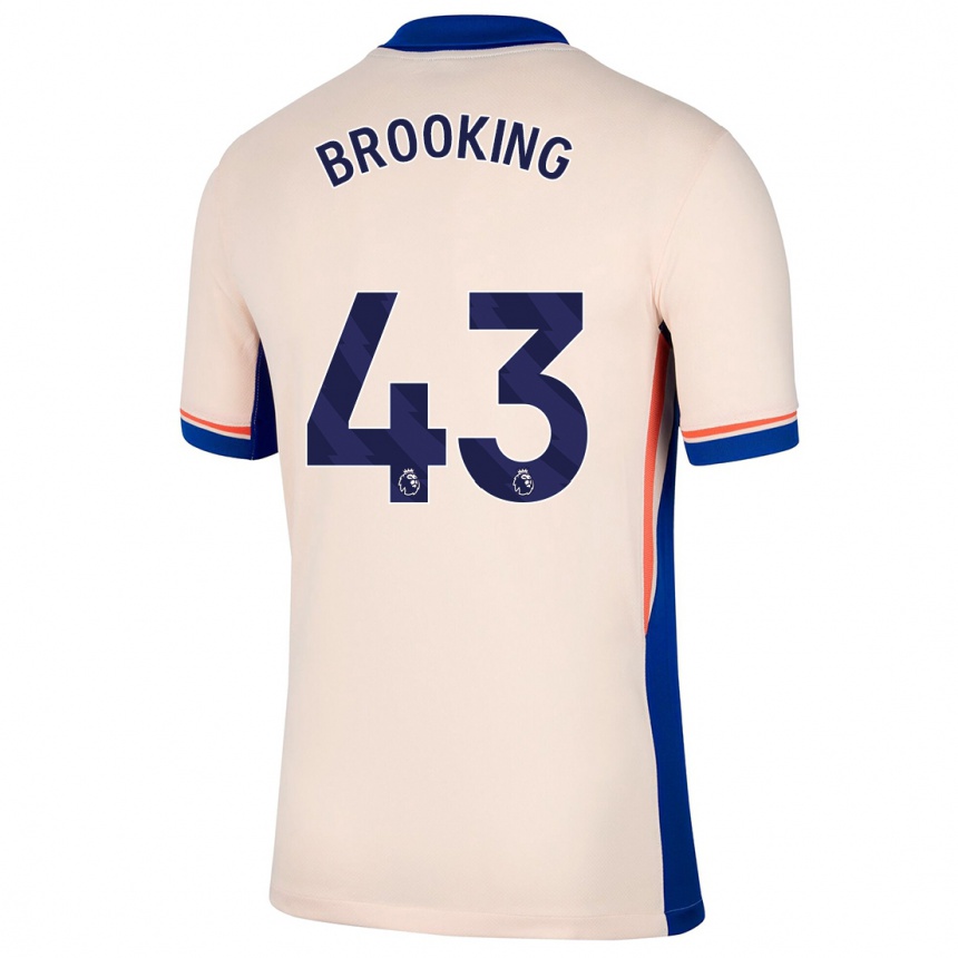 Kids Football Josh Brooking #43 Light Beige Away Jersey 2024/25 T-Shirt Canada