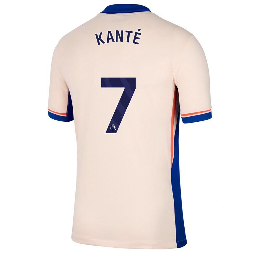 Enfant Football Maillot N'golo Kante #7 Beige Clair Tenues Extérieur 2024/25 Canada