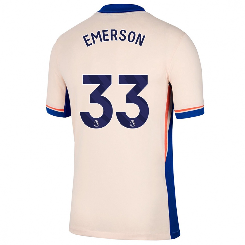 Kids Football Emerson #33 Light Beige Away Jersey 2024/25 T-Shirt Canada