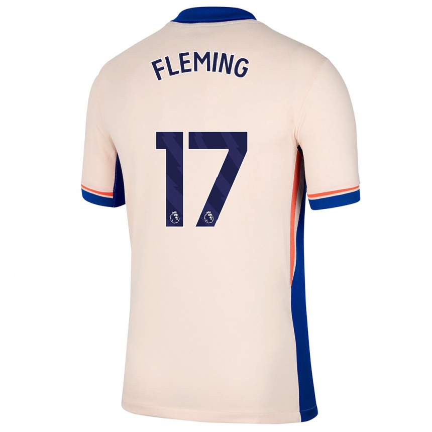 Kids Football Jessie Fleming #17 Light Beige Away Jersey 2024/25 T-Shirt Canada