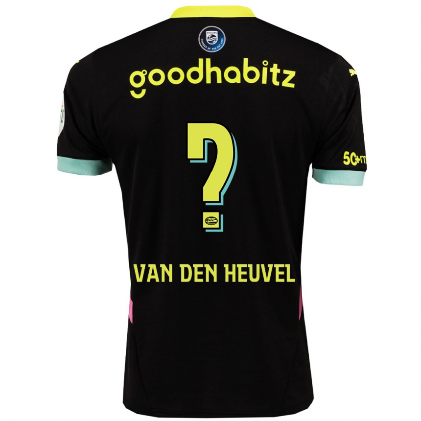 Enfant Football Maillot Tim Van Den Heuvel #0 Noir Jaune Tenues Extérieur 2024/25 Canada