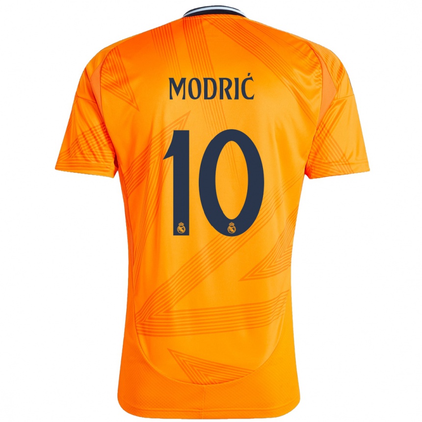 Enfant Football Maillot Luka Modric #10 Orange Tenues Extérieur 2024/25 Canada