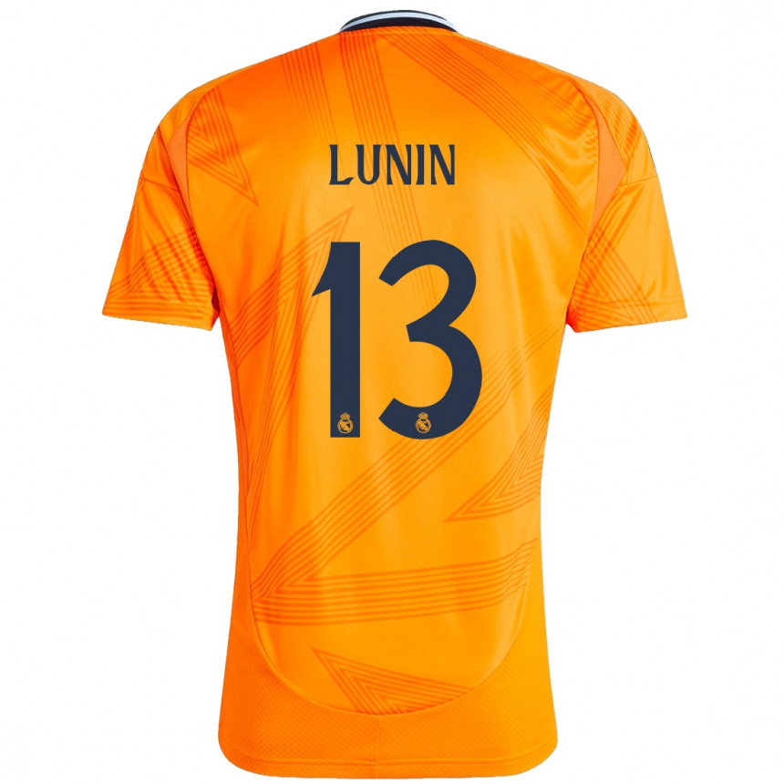 Enfant Football Maillot Andriy Lunin #13 Orange Tenues Extérieur 2024/25 Canada