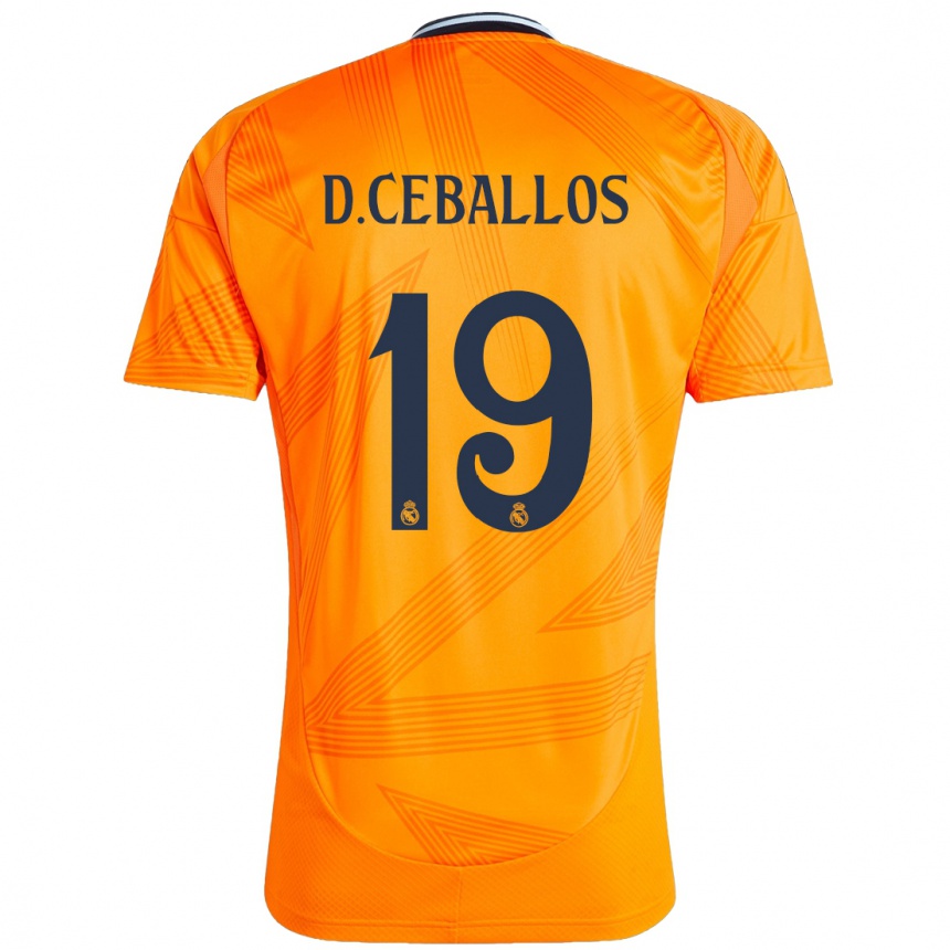 Kids Football Dani Ceballos #19 Orange Away Jersey 2024/25 T-Shirt Canada