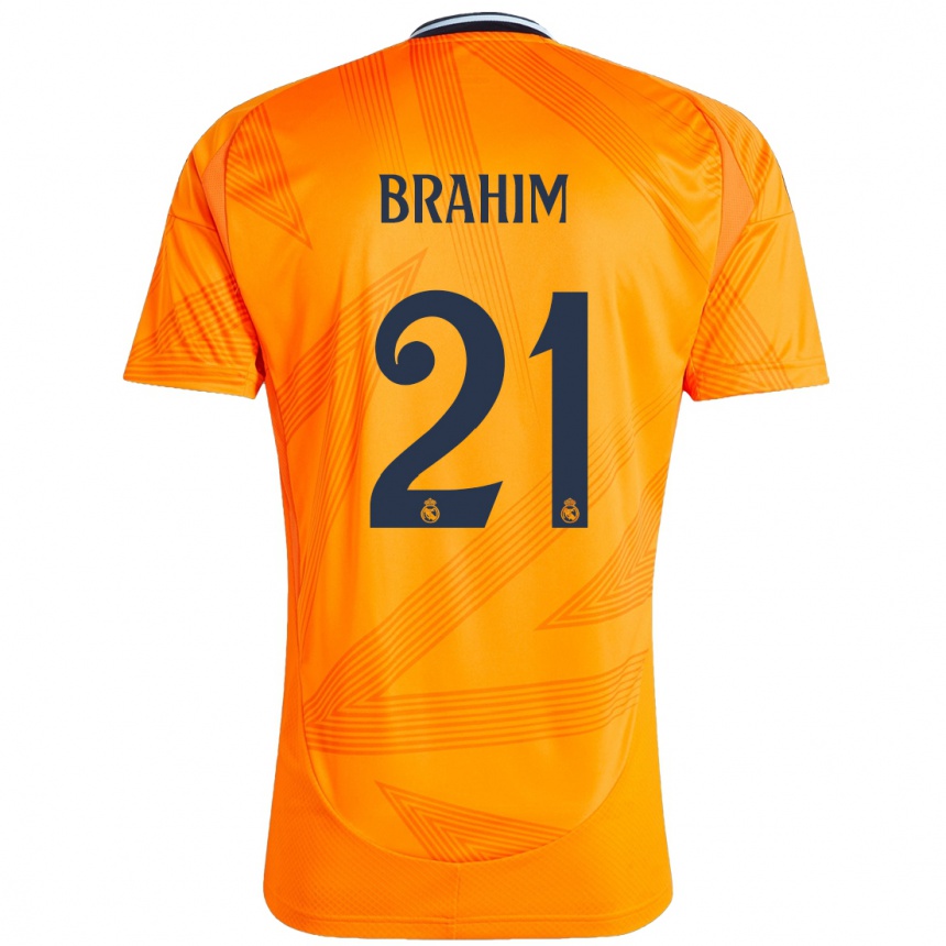 Enfant Football Maillot Brahim Diaz #21 Orange Tenues Extérieur 2024/25 Canada