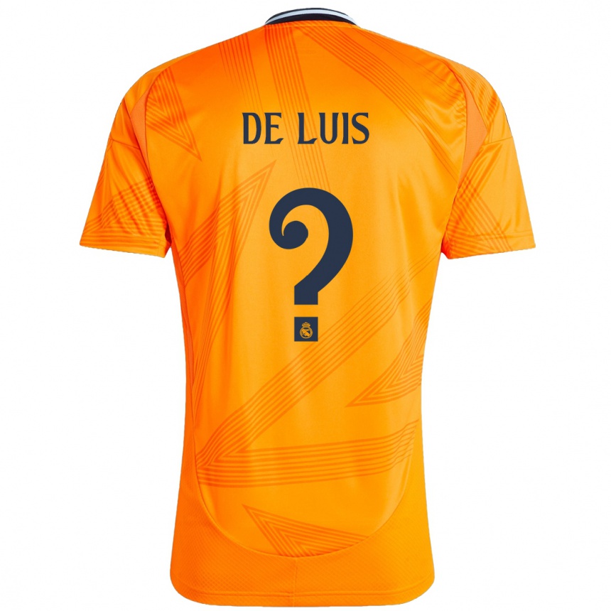 Kids Football Mario De Luis #0 Orange Away Jersey 2024/25 T-Shirt Canada