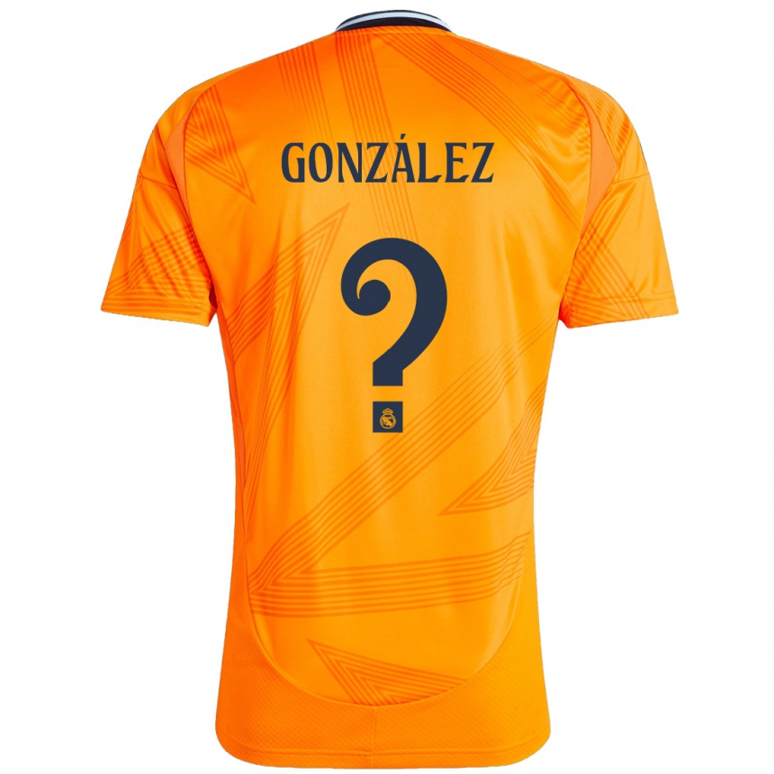 Kids Football Álvaro González #0 Orange Away Jersey 2024/25 T-Shirt Canada