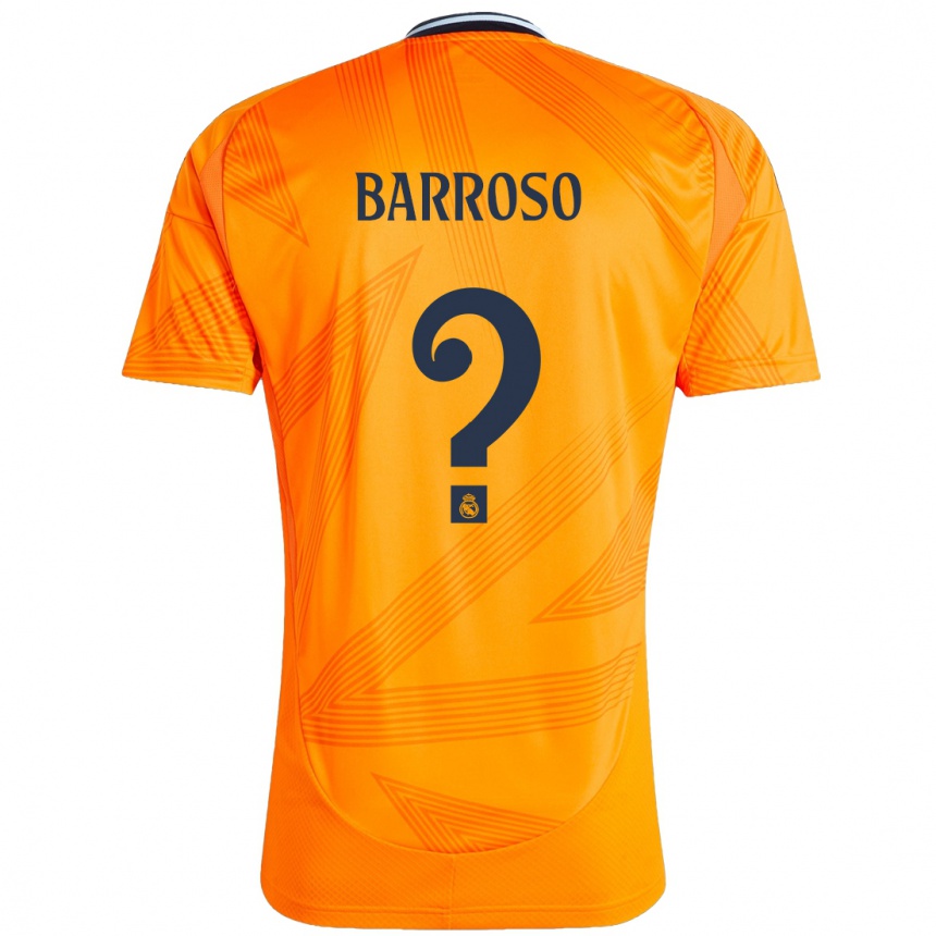 Kids Football Jaime Barroso #0 Orange Away Jersey 2024/25 T-Shirt Canada